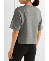 Nike International Printed Stretch Cotton Jersey T Shirt Gray