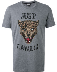 Just Cavalli Lion Face Print T Shirt