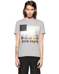 Palm Angels Los Angeles Print Cotton Jersey T Shirt