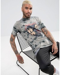 Asos Metallica Band T Shirt With Tie Dye And Hammer Print