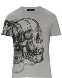 Alexander McQueen Multi Skulls Print Cotton T Shirt