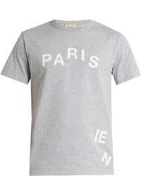 MAISON KITSUNÉ Parisien Print Cotton Jersey T Shirt