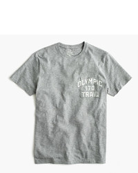 J.Crew Pocket Graphic T Shirt In Heathered Cotton