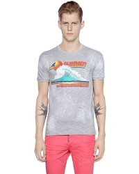 DSQUARED2 Printed Vintage Cotton Jersey T Shirt