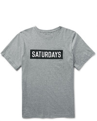 Saturdays Nyc Slim Fit Printed Cotton Jersey T Shirt