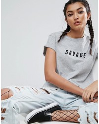 Asos T Shirt With Savage Print
