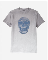 Express Textured Skull Graphic T Shirt