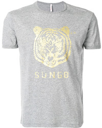 Sun 68 Tiger Print T Shirt