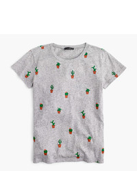 J.Crew Vintage Cotton T Shirt In Cacti Print