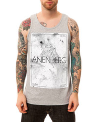Anenberg The Heaven And Earth Tank Top In Heather Grey