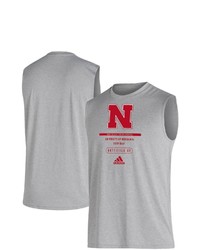 adidas Gray Nebraska Huskers Sideline Locker Tag Roready Creator Sleeveless T Shirt At Nordstrom