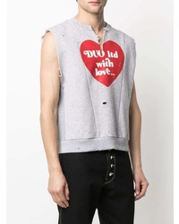 DUOltd Heart Print Sleeveless T Shirt