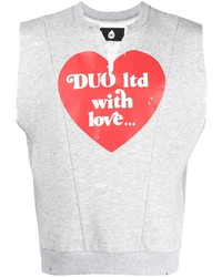 DUOltd Heart Print Sleeveless T Shirt