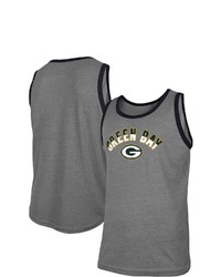 New Era Heathered Gray Green Bay Packers Ringer Tri Blend Tank Top In Heather Gray At Nordstrom
