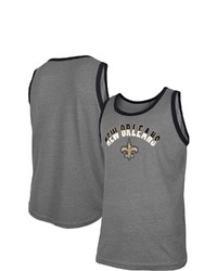 New Era Heathered Gray New Orleans Saints Ringer Tri Blend Tank Top In Heather Gray At Nordstrom