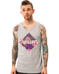 Howie Dew The Thug Life Tank Top In Heather Grey