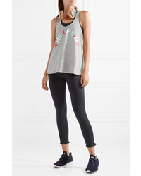 The Upside Issy Printed Jersey Tank Light Gray