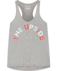 The Upside Issy Printed Jersey Tank Light Gray