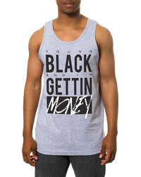 One Degree The Young Black Tank Top In Heather Gray