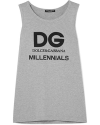 Dolce & Gabbana Printed Cotton Jersey Tank