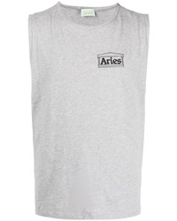Aries Sleeveless Graphic Print Muscle T Shirt