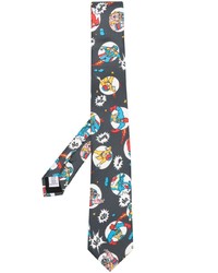 Moschino Illustration Print Pointed Tie