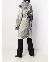 Versace Collection Baroque Print Reversible Trench Coat
