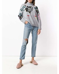 Ermanno Scervino Rose Intarsia Sweater