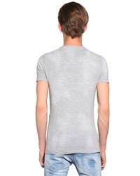 DSquared Cotton Blend Jersey V Neck T Shirt