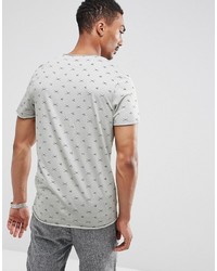 Selected Homme Print V Neck T Shirt