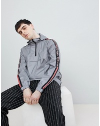 Night Addict Printed Pullover Reflective Windbreaker Jacket
