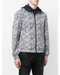 Emporio Armani Stripe Check Print Rain Jacket