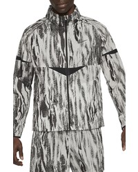 Nike Windrunner Wild Run Water Repellent Hooded Jacket In Light Smoke Greyblack At Nordstrom