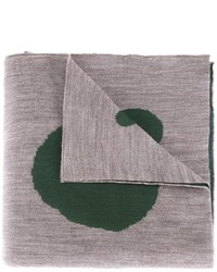 Grey Print Wool Scarf