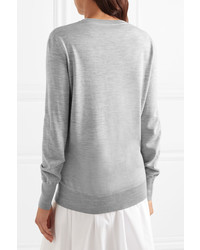Loewe Intarsia Wool Sweater Gray