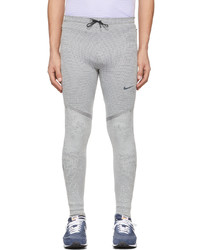 Grey Print Wool Sweatpants