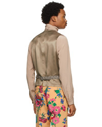 Gucci Brown G Jacquard Vest