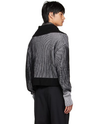 Feng Chen Wang Gray Graphic Zip Sweater