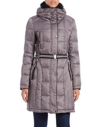 Vince Camuto Faux Fur Collared Quilted Coat