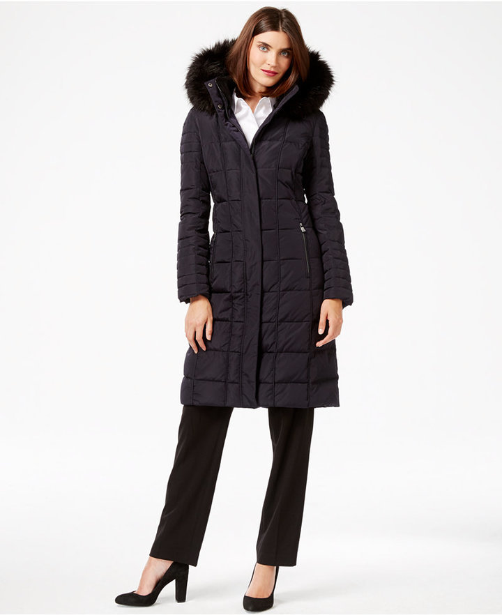 calvin klein knee length coat