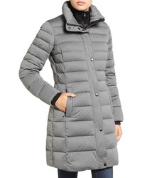 Andrew Marc Quilted Down Jacket With Genuine Fox Fur Trim