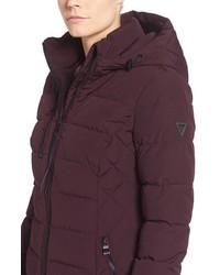 GUESS Quilted Hooded Puffer Coat
