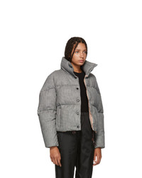 Moncler Black And White Houndstooth Down Cer Jacket