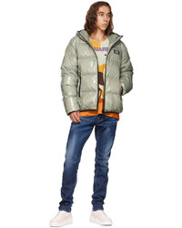 DSQUARED2 Gray Hooded Down Jacket