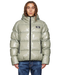 DSQUARED2 Gray Hooded Down Jacket
