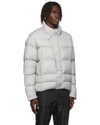 C2h4 Grey Down Filtered Reality Puffer Jacket
