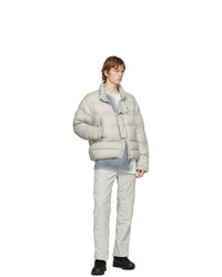 C2h4 Grey Down Loom Puffer Jacket