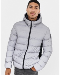 Good For Nothing Hooded Puffer Jacket In Reflective