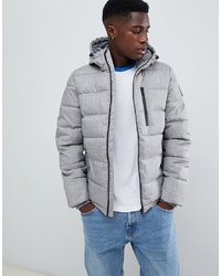 Burton Menswear Puffer Jacket In Grey