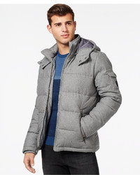 GUESS Quilted Down Filled Jacket With Removable Hood